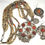 Thumbnail: Designer by provenance, set, metal and carnelian necklace and dangle earrings