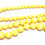Thumbnail: Designer by provenance, necklace, graduated yellow beads, gold tone, 26 inches.