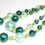 Thumbnail: Designer marked Japan, neck wear, green large beads necklace 20 inch