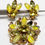 Thumbnail: Designer by Beau Jewels, set, brooch and earrings, floral motif, rhinestones.