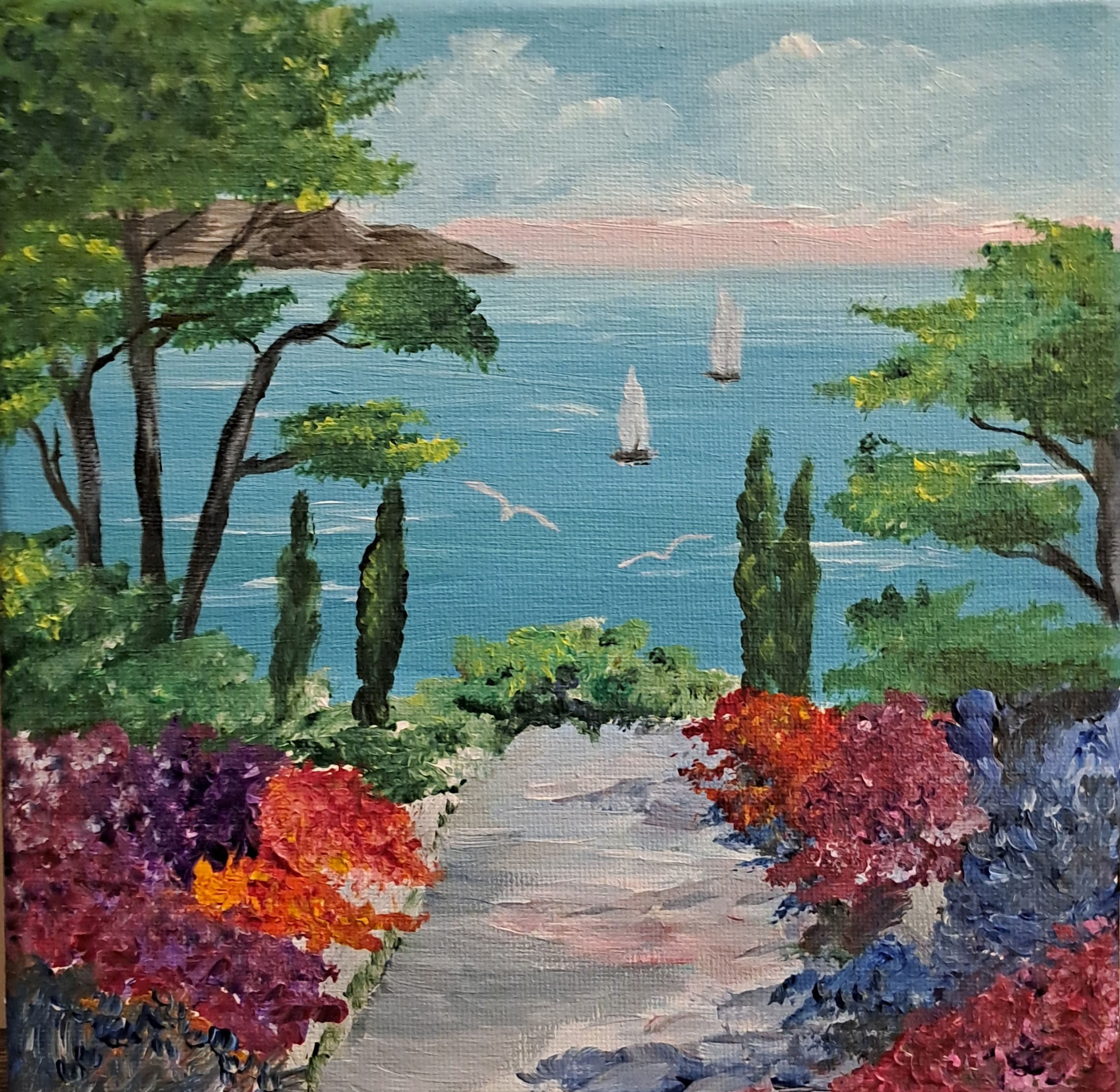 Chemin vers la mer-Print 30x30