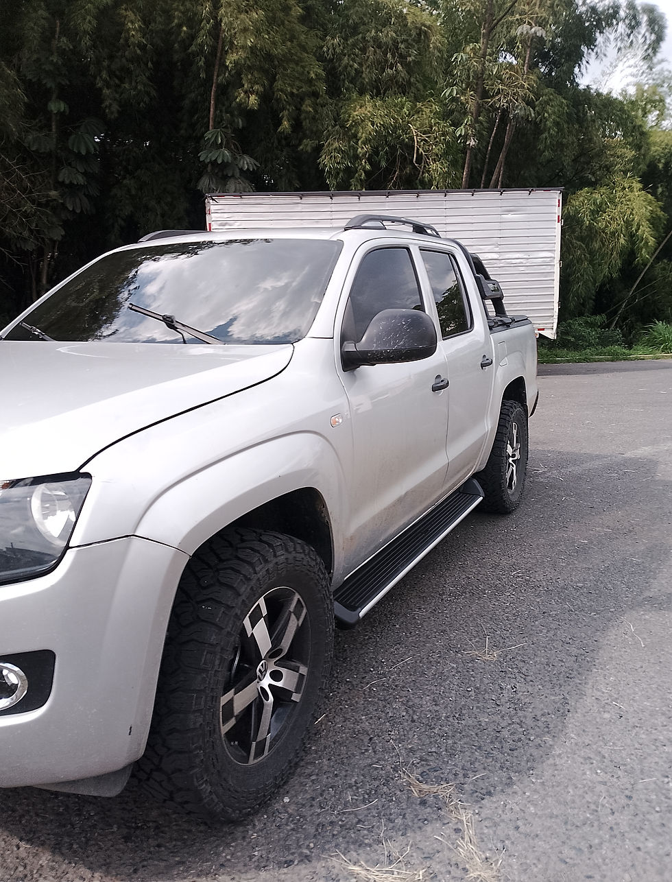 Miniatura: Estribos Planos Aluminio Encauchetado Para Volkswagen Amarok