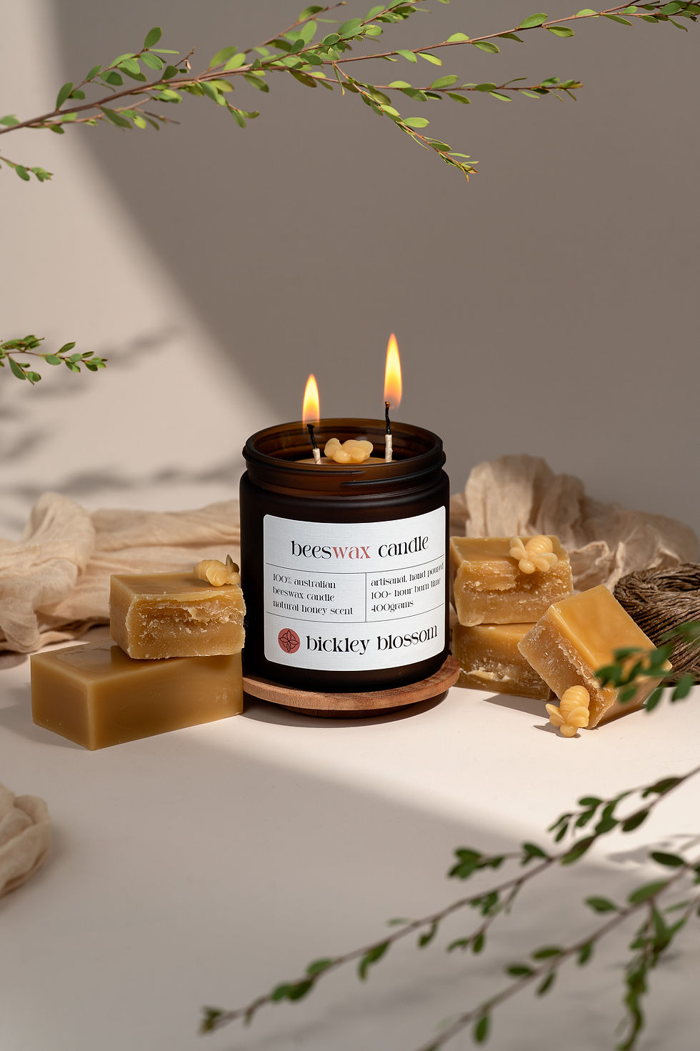Thumbnail: Natural Beeswax Candle 400g