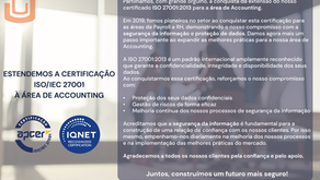Extensão da certificação ISO/IEC 27001 à área de Accounting – A Conceito e as nossas Pessoas estão de Parabéns! 