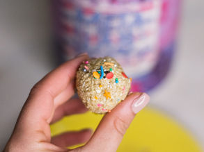 Birthday Cake Protein Balls