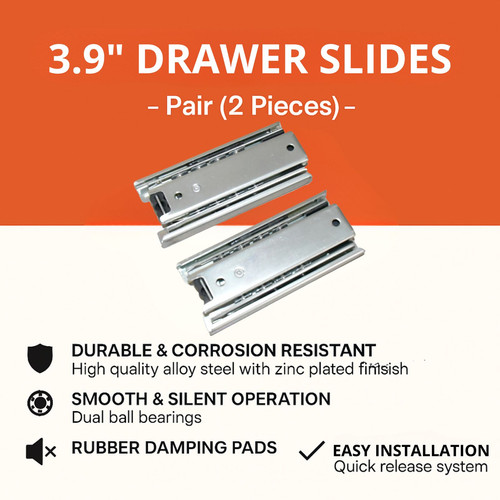 Drawer Slides – Set of 2 (3.9”) | Handleflex