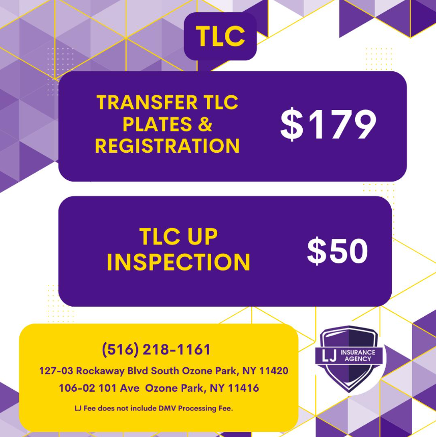 Need TLC Plate Services? LJ Insurance Agency Has You Covered!