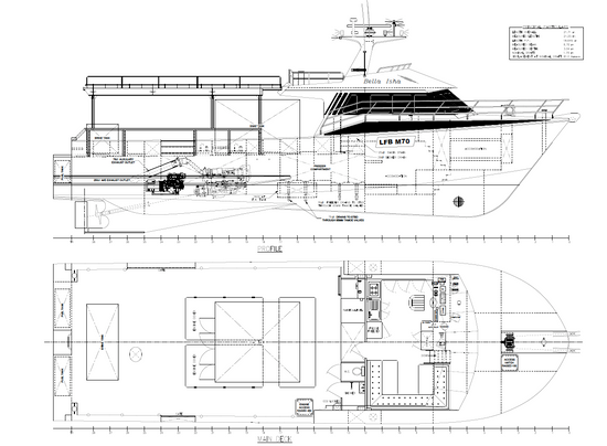 General arrangement drawing of domestic commercial vessel
