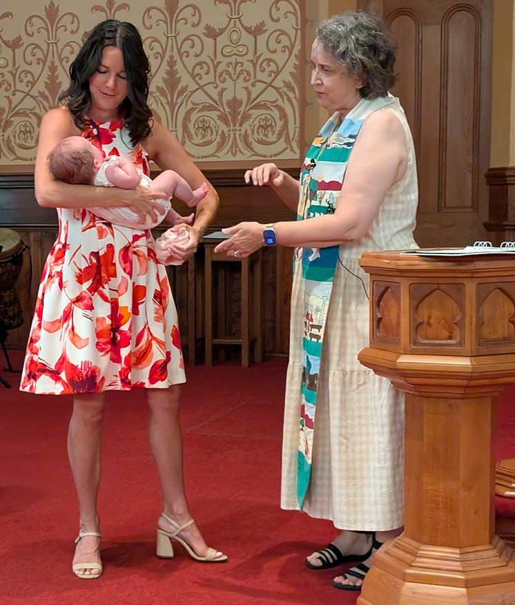Baptism of Maisie Martin, daughter of Megan and Clay Martin