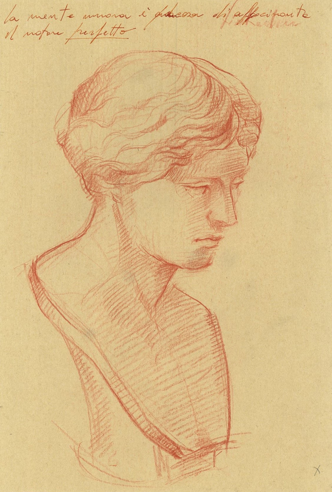 Disegno d'arte originale di Luca Ferraro N12, composizione figurativa con studi di figure e suggestioni fantastiche, tecnica