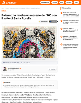 Articolo Gaeta.it mostra Rosalia di Nikarte presso il Casino delle Muse