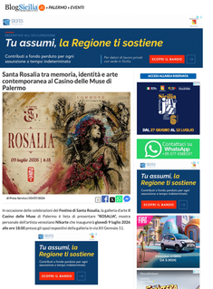 Articolo Blog Sicilia mostra Rosalia di Nikarte presso il Casino delle Muse