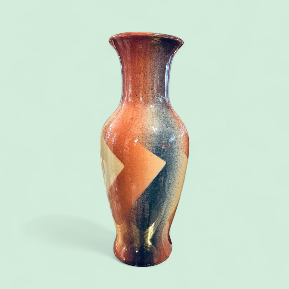 Vaso Futurista Vaso vintage prodotto da Bay Keramik nel 1960 ceramica policroma primo esempio dell'uso dell'aerografo