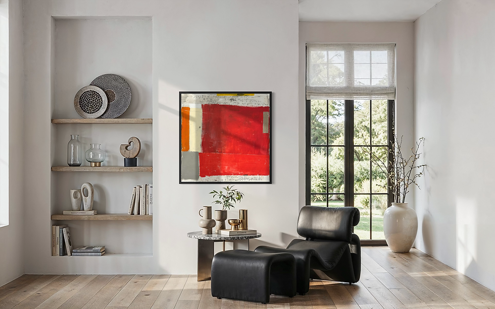 Opera installata in ambiente contemporaneo