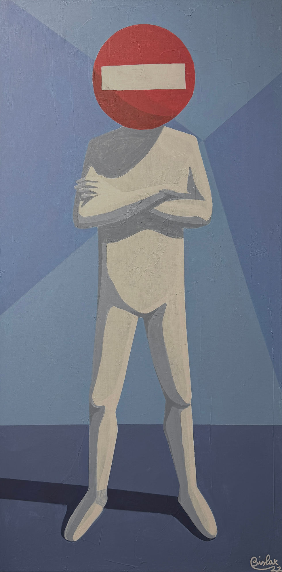 Miniatura: Bislak “Segnali di pensiero 03” 80x40 cm acrilico su tela 2025