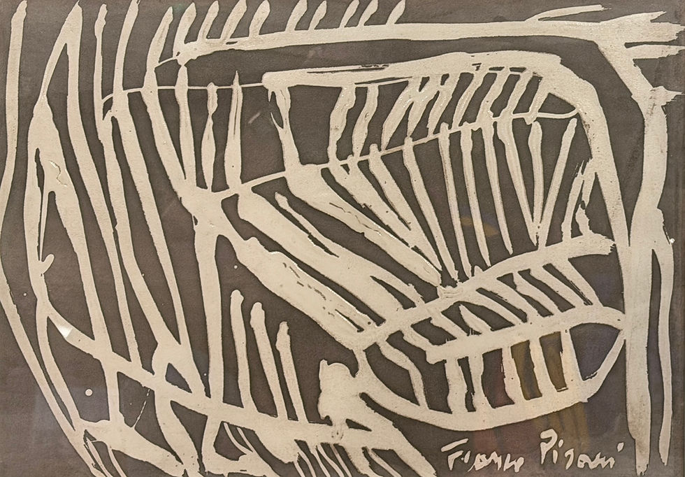 Franca Pisani Attraversamenti ossidi su carta 35x50 cm 2010