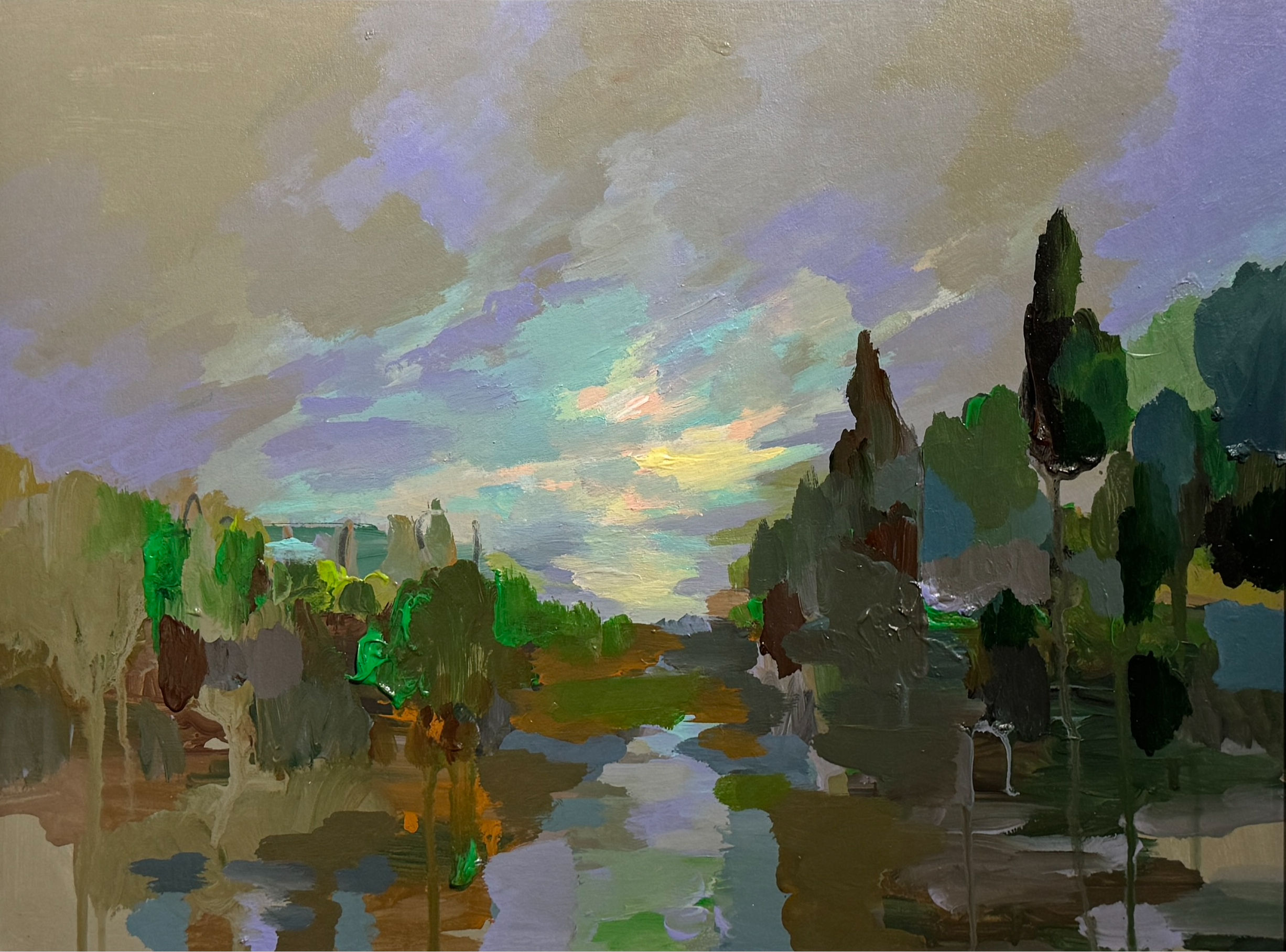 Roberto Fontana "senza titolo" 37x49 cm tecnica mista su tela 2023