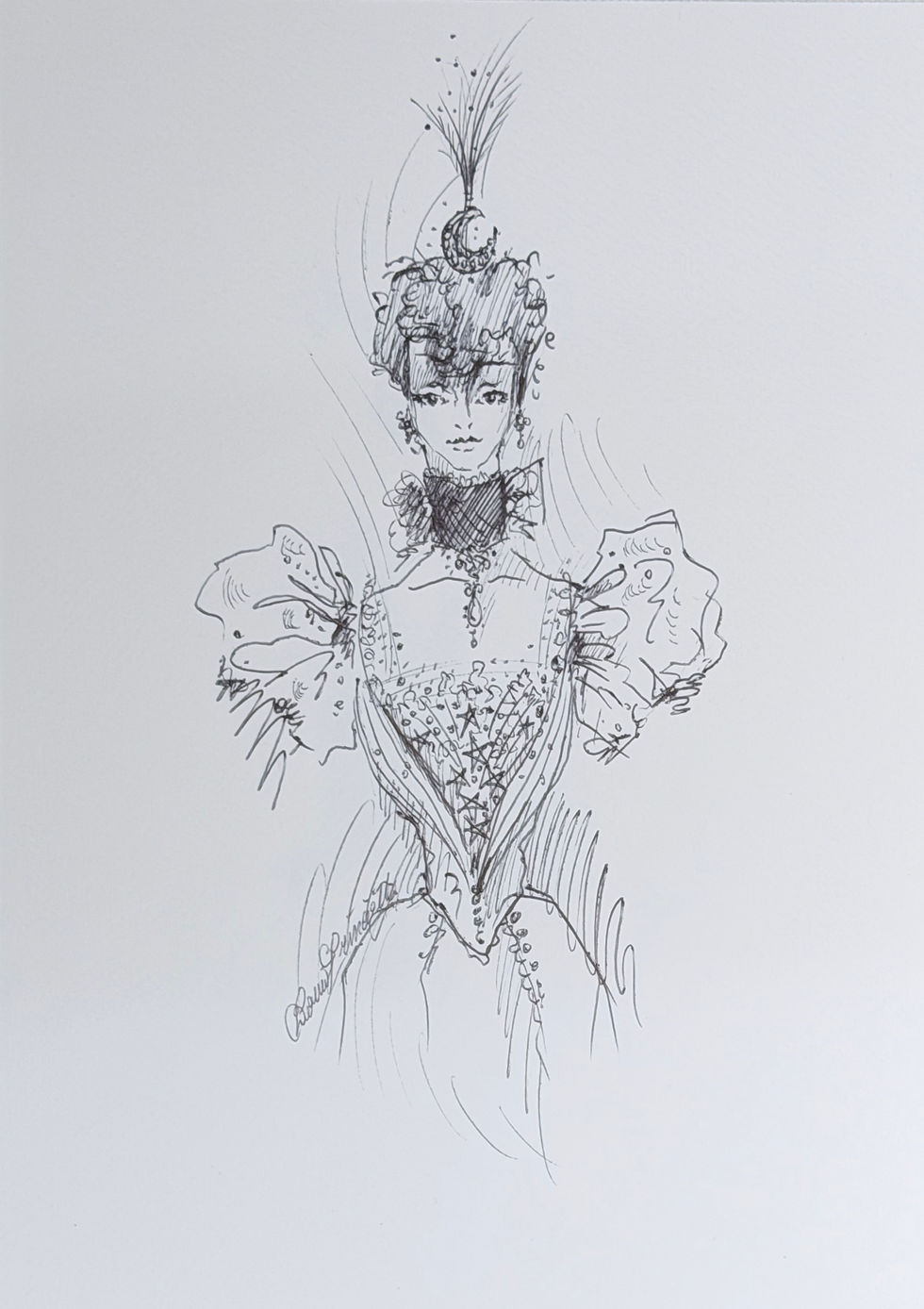 Dario Princiotta "Senza Titolo" 30x21 cm bozzetto su carta 2026