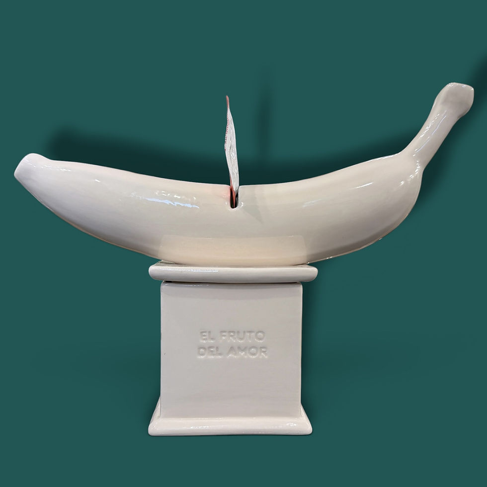 GRAFO El Fruto del Amor porta preservativi in ceramica pop contemporanea