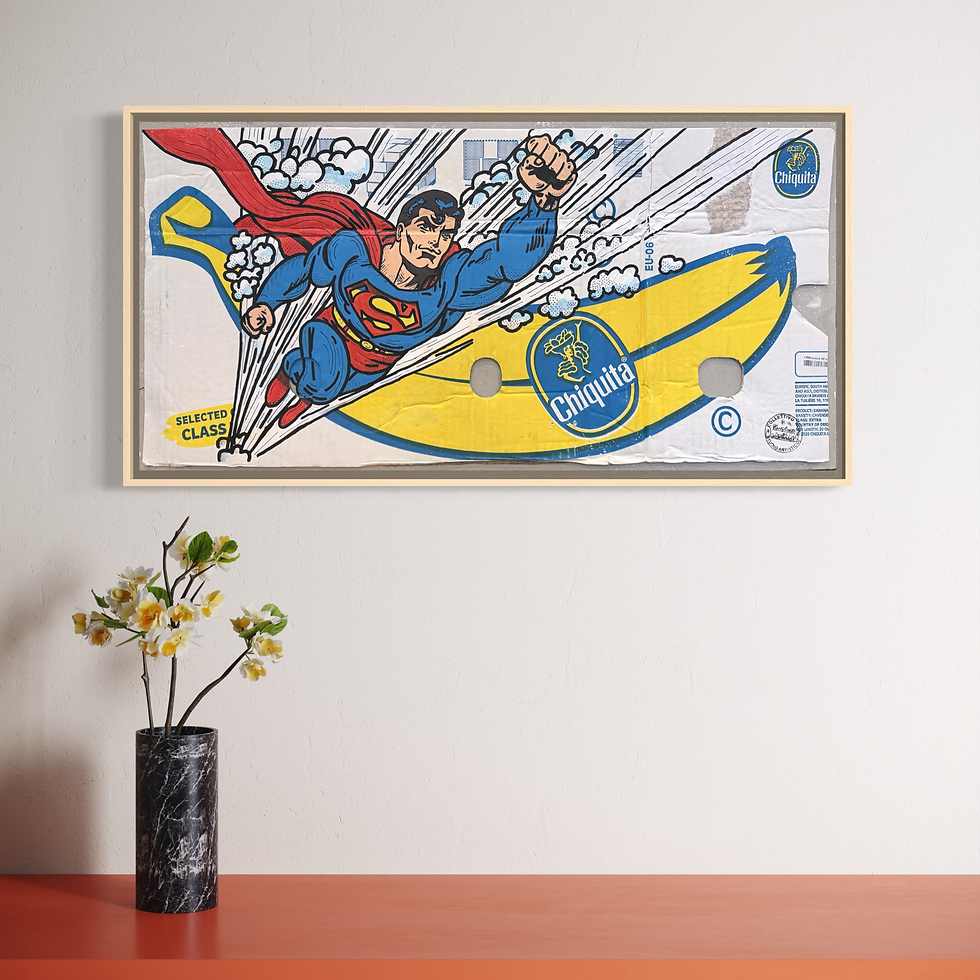 Miniatura: Collettivo NOA Superman colori vinilici su cartone Chiquita originale 2026