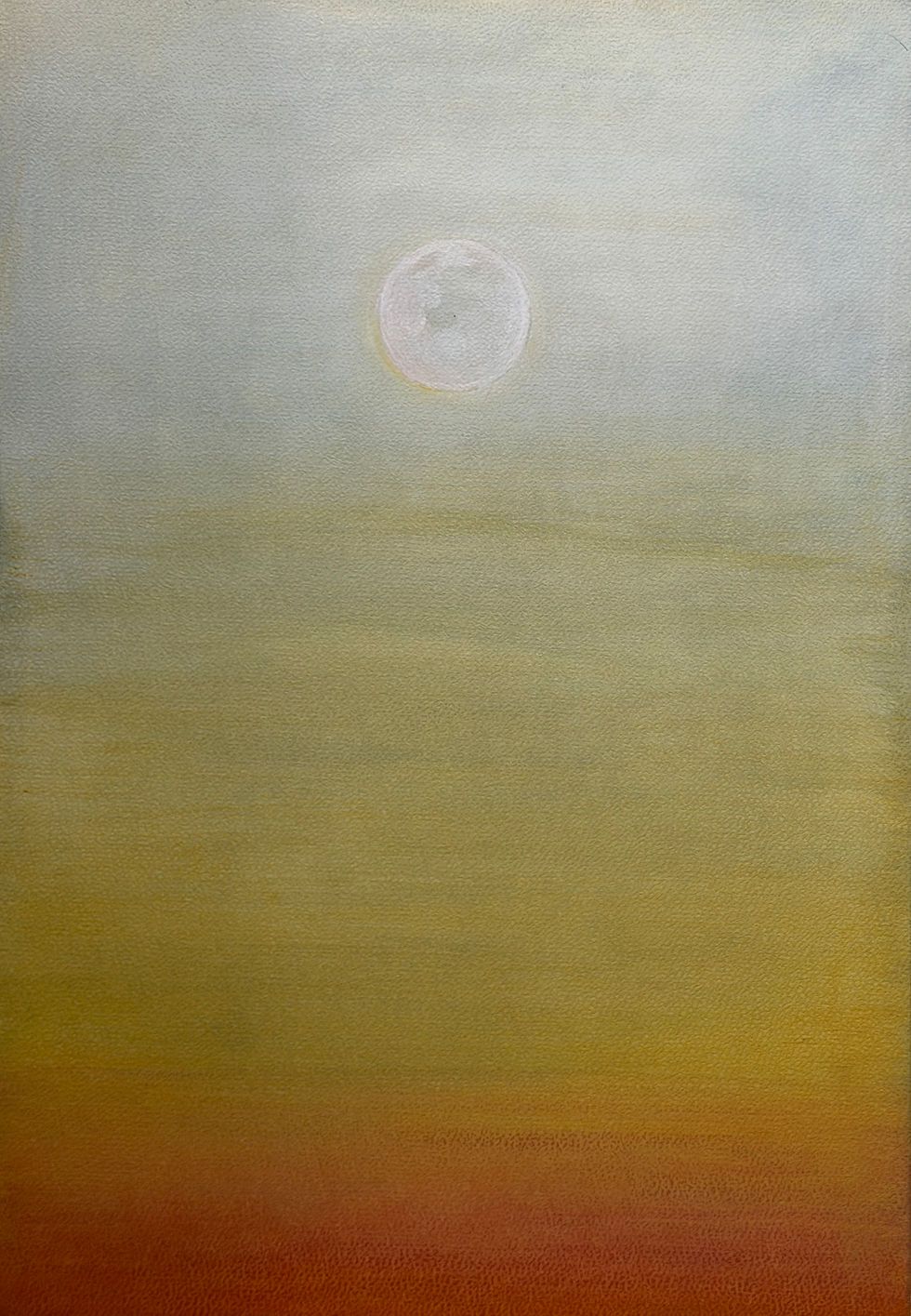 Pierdonato Taccogna Luna 14 quadro con Luna dipinto a olio su carta 42x29,7 cm del 2026