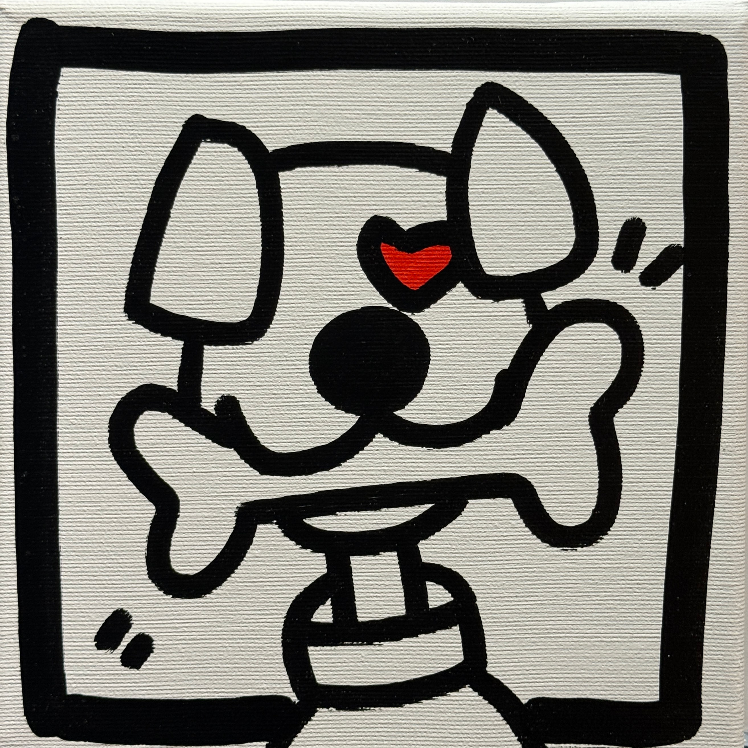 Melkio "Woof" Serie Mini Vision 20x20 cm tecnica mista  2025