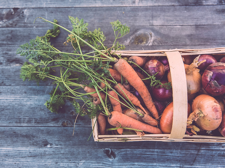 Basket of Organic Vegetables