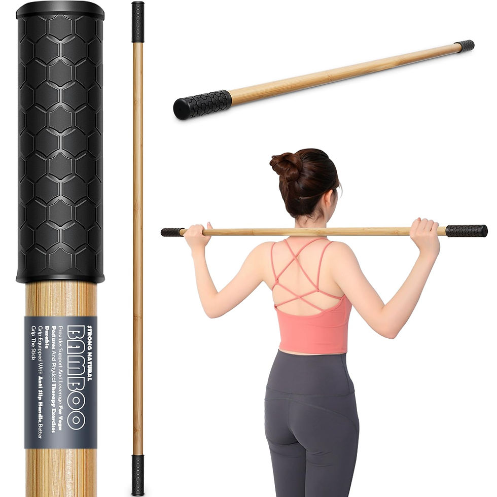 TAIKULA - Bamboo Stretch Yoga Stick, 5ft/149 cm, Flexibility Stick