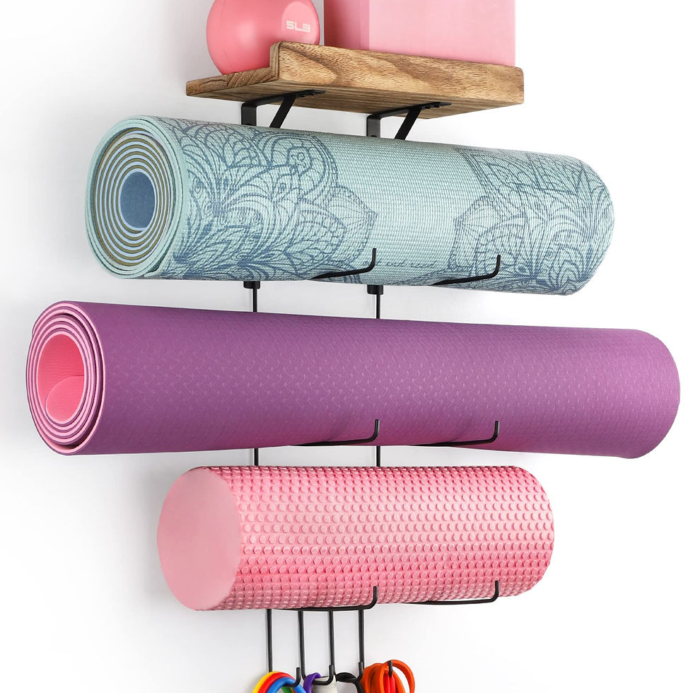 VINAEMO - Yoga Mat Holder Accessories Wall Mount Organizer Storage Decor Foam