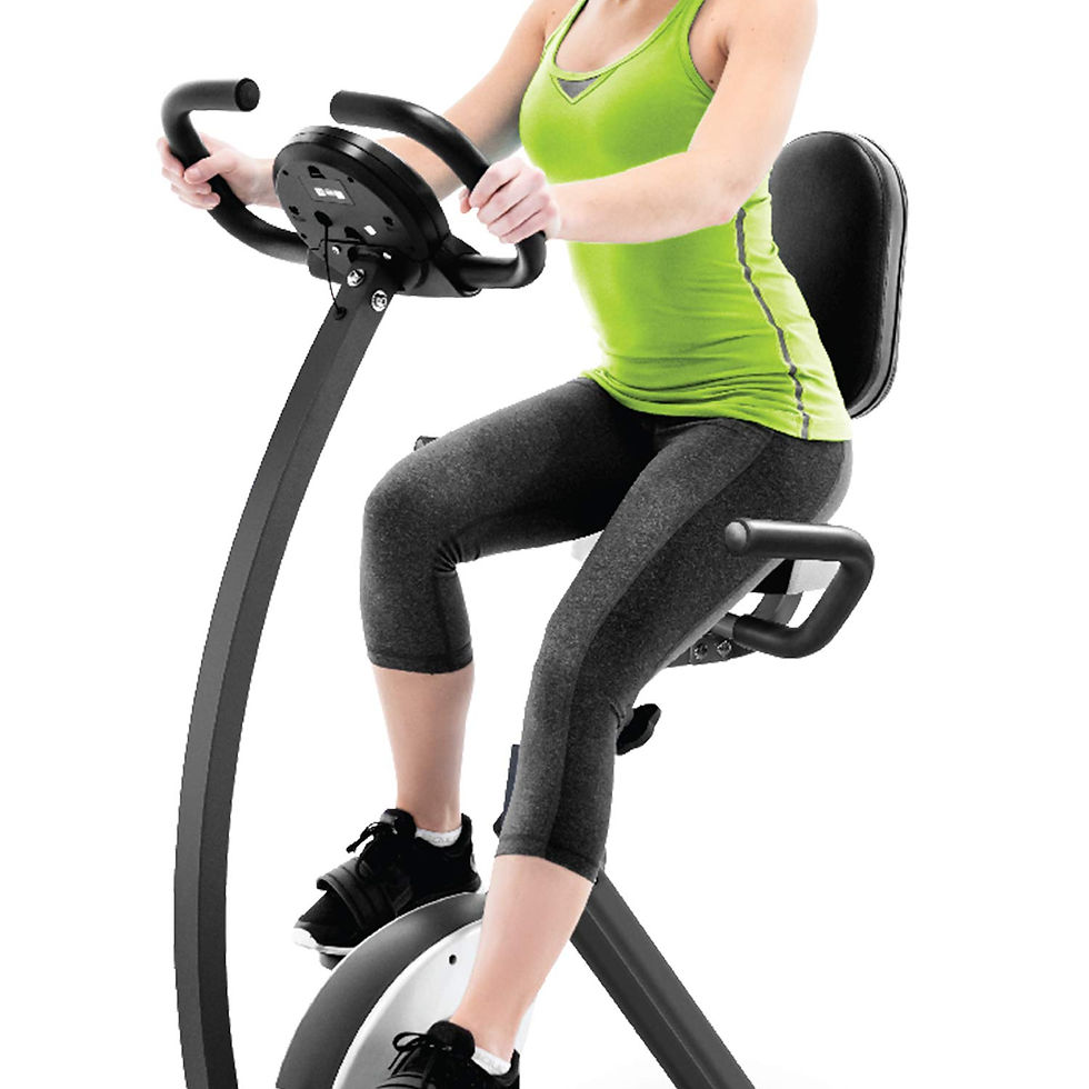 MARCY - Foldable Recumbent Exercise Bike with High Backrest and Magnetic