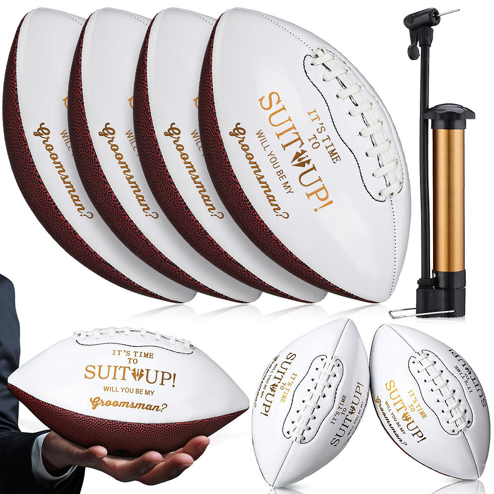 HOLLOWFLY - Wedding Groomsmen Proposal Football Gifts Bulk Will You Be My