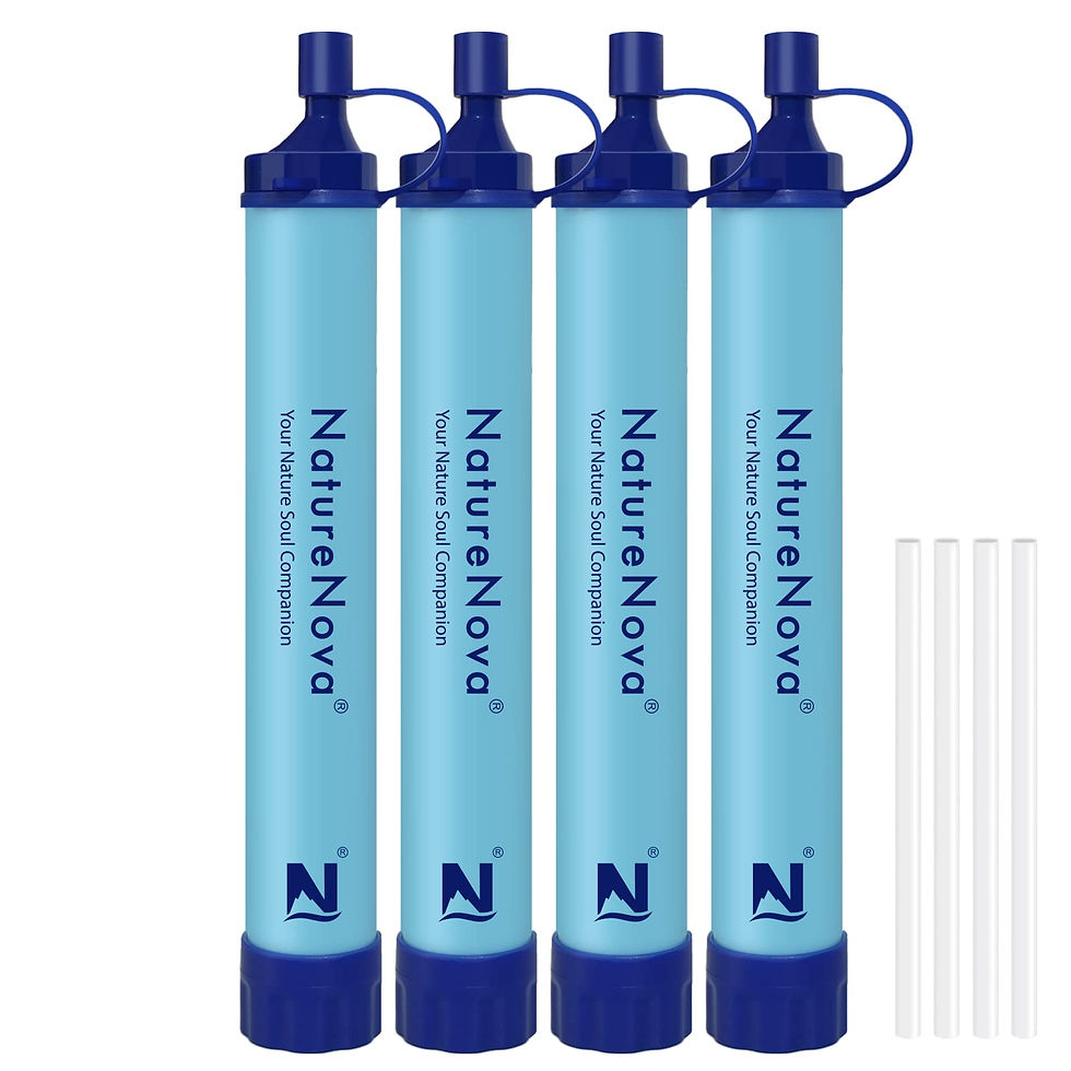 NATURENOVA - Personal Water Filter Straw Outdoor Portable Filtration Emergency