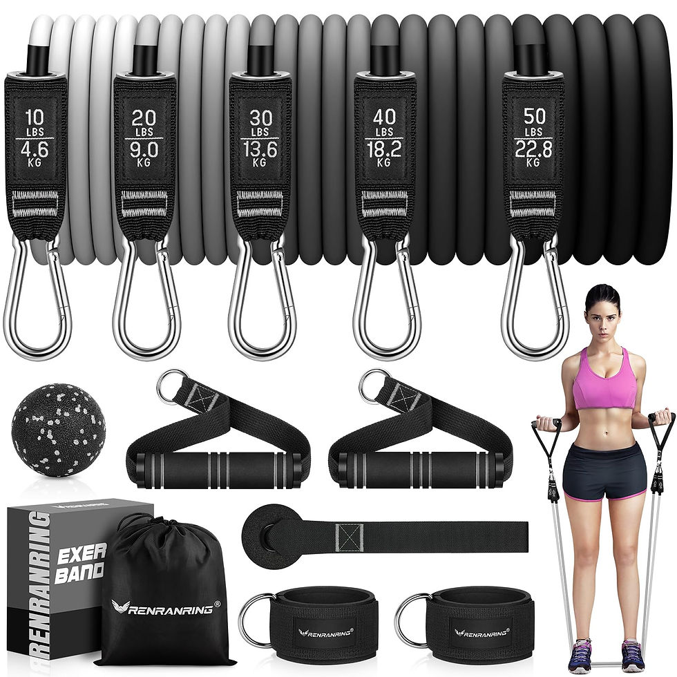 RENRANRING - Resistance Bands for Working Out, 150LBS Exercise Bands, Workout