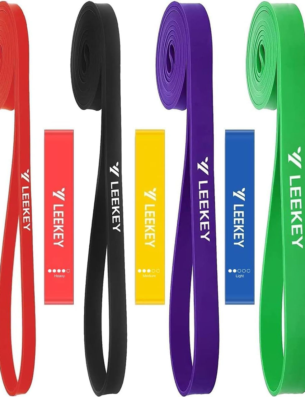 LEEKEY - Resistance Band Set, Pull Up Assist Bands - Stretch Resistance