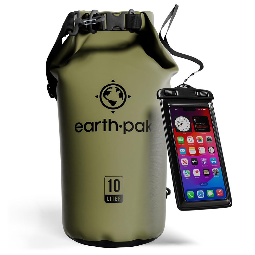EARTH PAK - Waterproof Dry Bag - Roll Top Waterproof Backpack Sack Keeps Gear