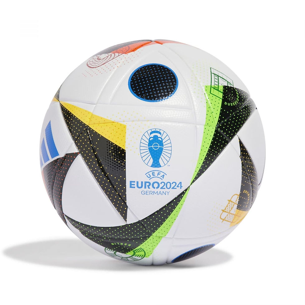 ADIDAS - EURO24 League Soccer Ball, White/Black/Glory Blue