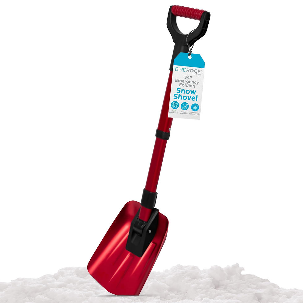 BIRDROCK HOME - Folding Emergency Snow Shovel - Compact Tool for Winter