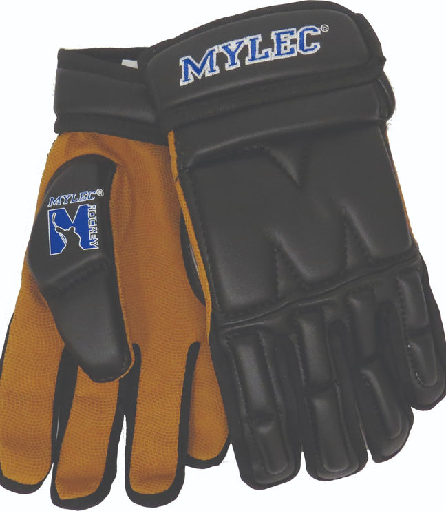 MYLEC - Men's Hockey Gloves, Velcro Strap with Perfect Fit, Printed Branding