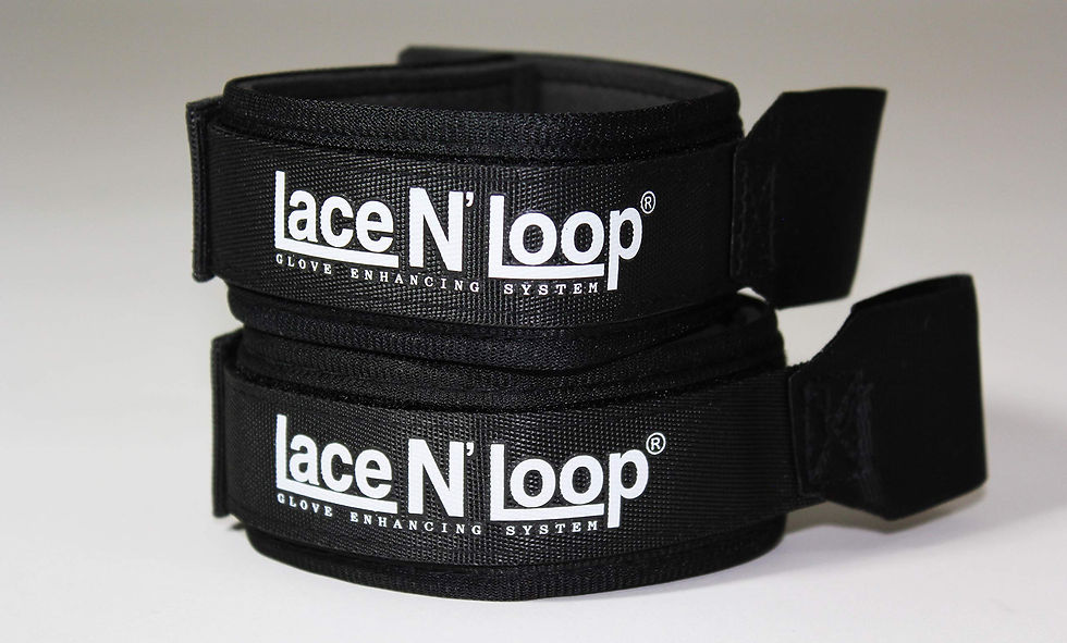 LACE N LOOP - Straps (Pair) - Lace-Up Boxing Glove Converter (Black (White