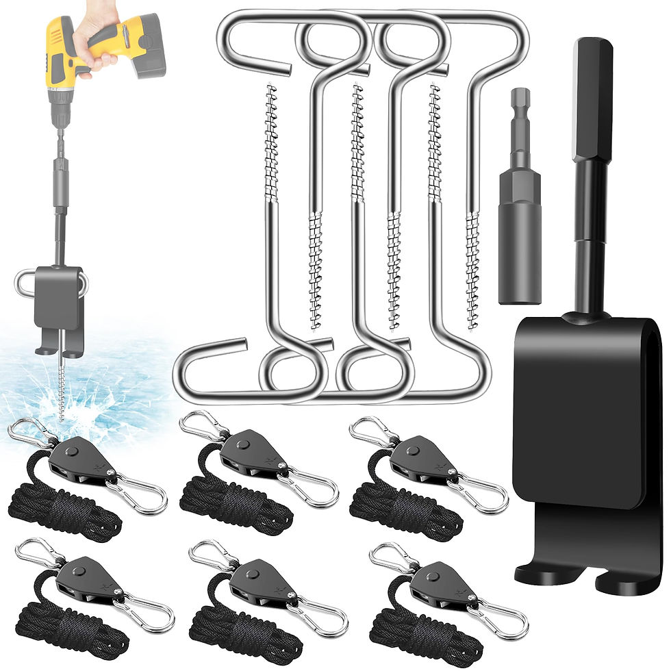 SFNSM - 14 Pcs Ice Anchor Tool Kit, Universal Ice Fishing Anchor Tool with Ice