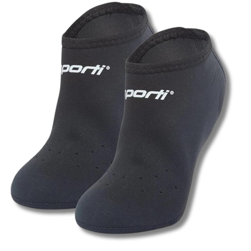 SPORTI - Neoprene Swim Fin Socks - Black - Large