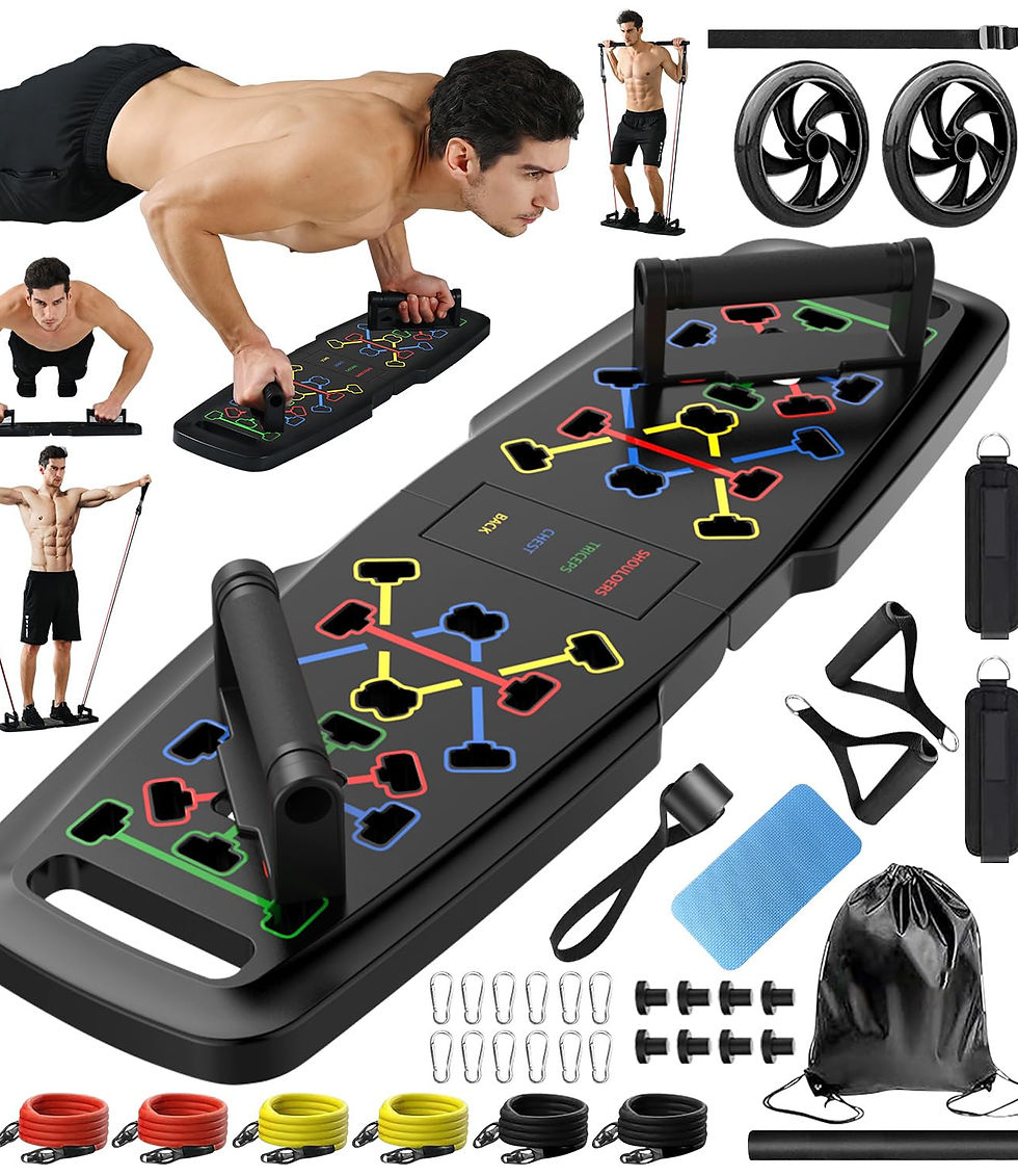 MQRW - Push Up Board,Home Gym,Portable Exercise Equipment,Pilates Bar and 20