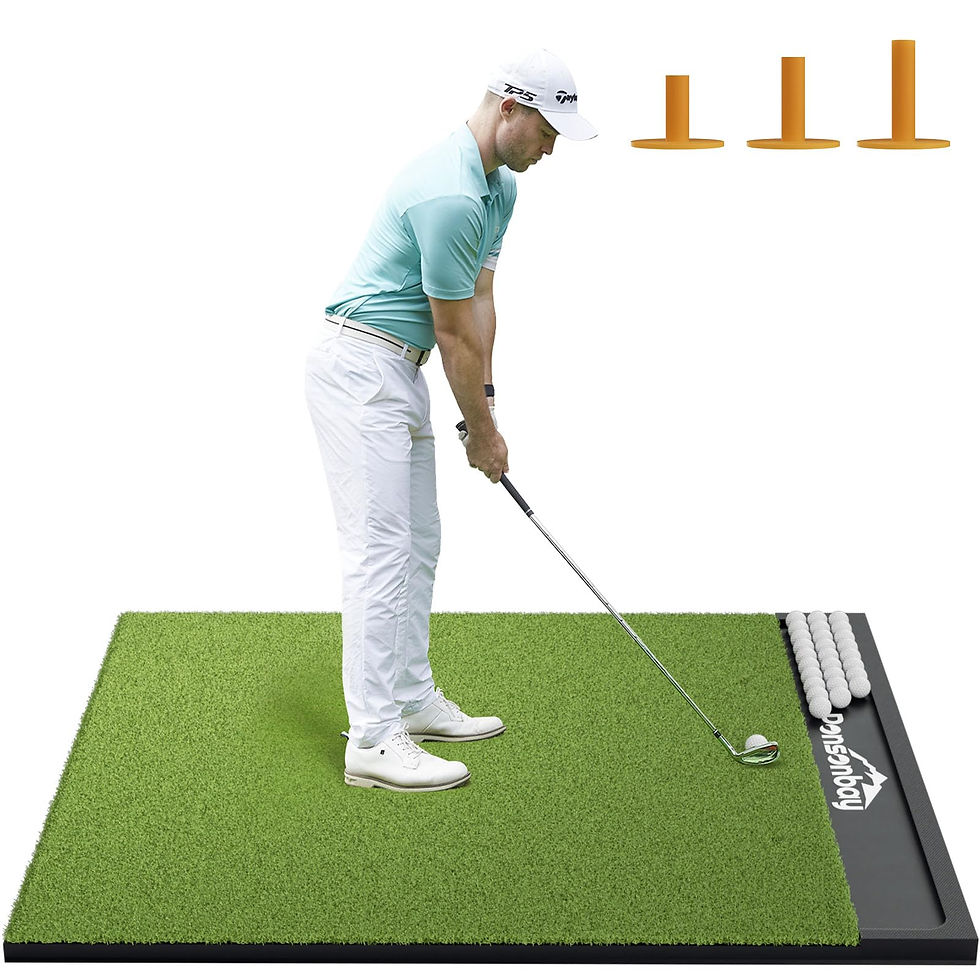 PONSONBAY - Integrated 5x4ft Golf Mat with Ball Tray, Thickening Golf Mats