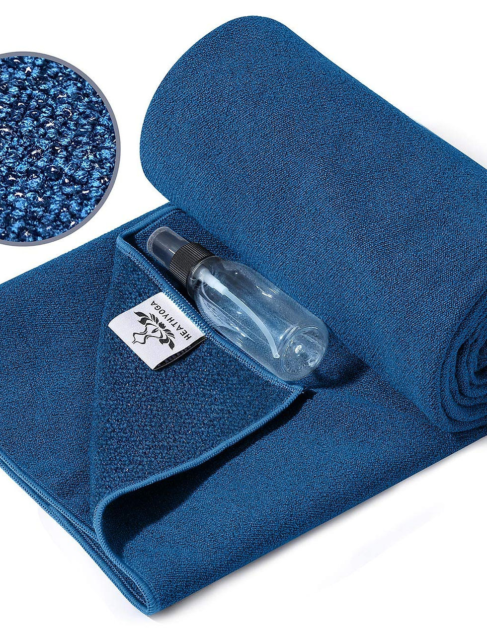 HEATHYOGA - Hot Yoga Towel, Non Slip Yoga Mat Towel with Silicone Grip & Spray