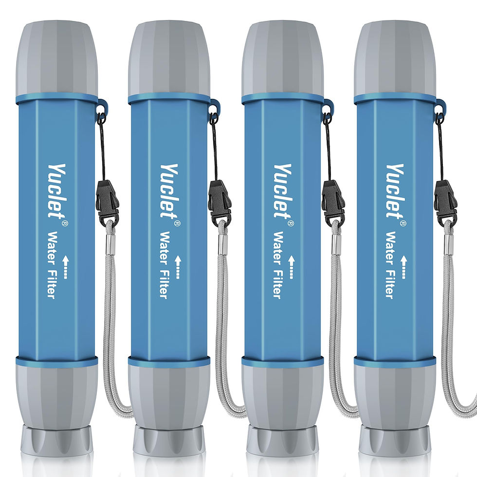 YUCLET - 4 Pack Water Filter Straw, Portable Personal Water Filtration