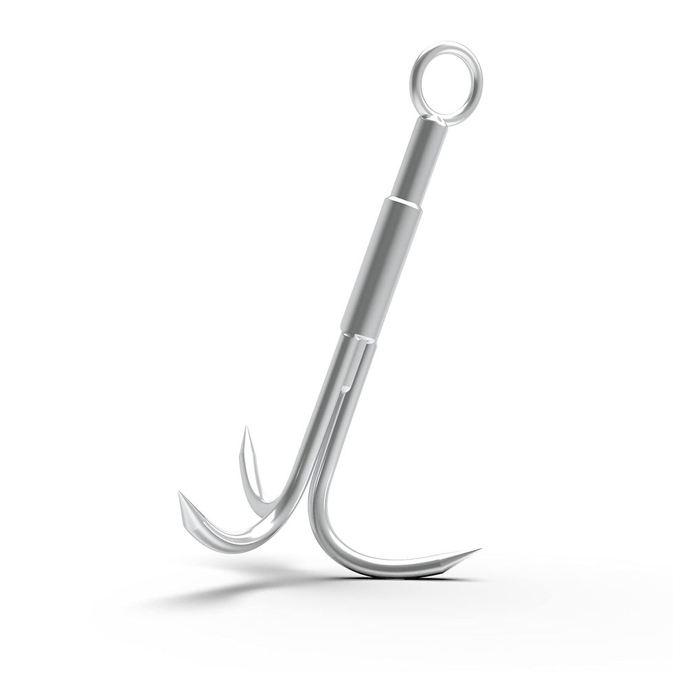 MHDMAG - Grappling Hook, Carabiner Climbing with 3-Claw Stainless Steel Hooks