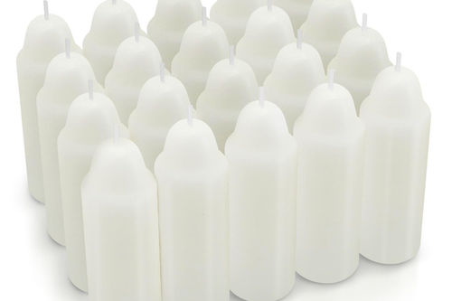 NOMFIX - 12-Hour White Candles Compatible with Candle Lanterns, Long-Burning