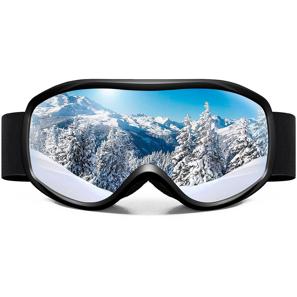 FMY - Snowboard/Ski Goggles for Adult,Over Glasses Anti Fog UV Protection