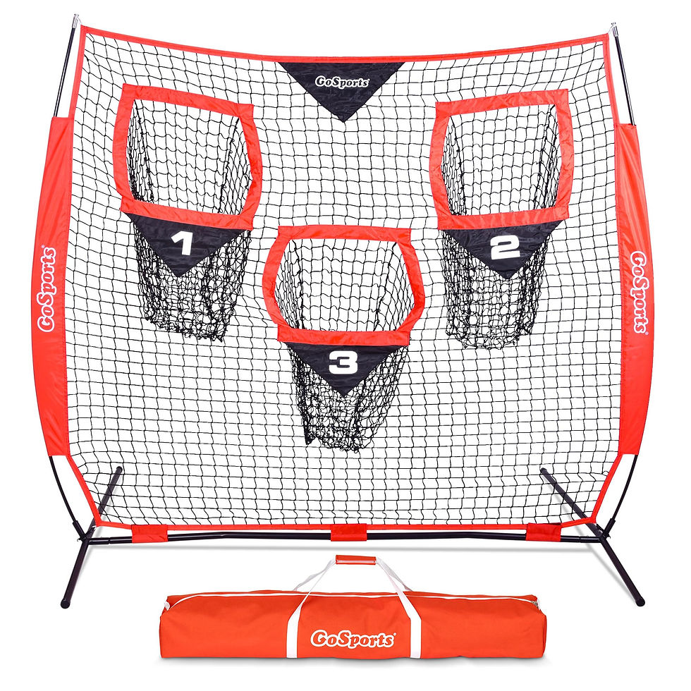 GOSPORTS - 6 x 6 ft Football Throwing Net - Red