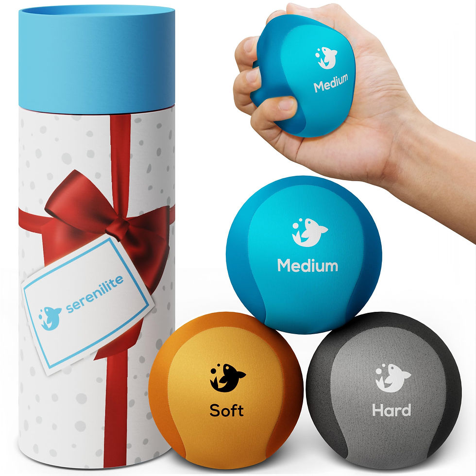 SERENILITE - Tri-Density Stress Balls for Adults - Squeeze Ball